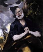 GRECO, El St Peter in Penitence painting
